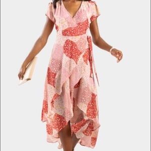 Francesca’s Raegane Floral Wrap Dress